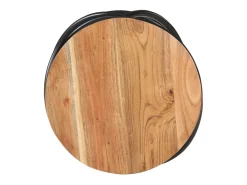 Mesa auxiliar de madera de acacia maciza 40x40x52 cm