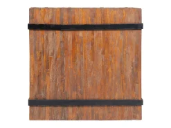 Mesa auxiliar de madera de teca 60x60x38 cm