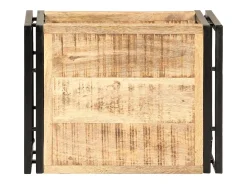 Mesa auxiliar de madera de mango rugosa 40x30x40 cm