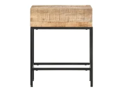 Mesa auxiliar de madera de mango maciza 40x30x50 cm