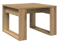Mesa auxiliar de madera de ingeniería roble artisan 50x50x35 cm