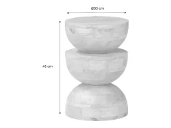 Mesa auxiliar de madera de mango natural