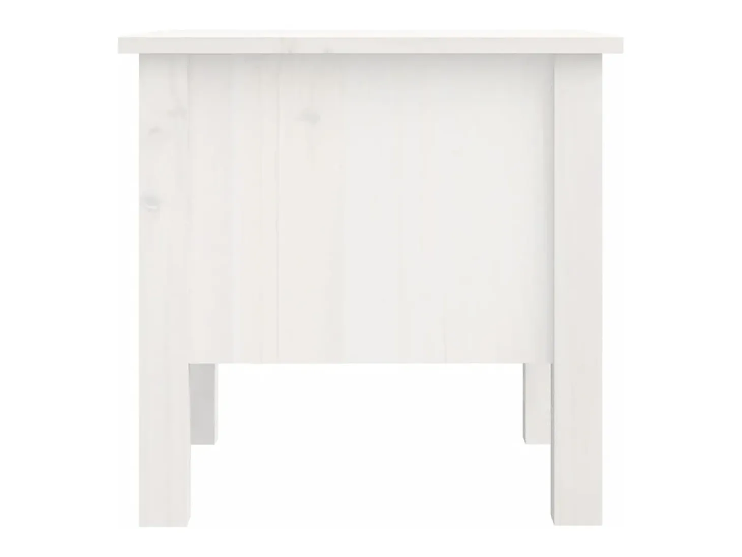 Mesa auxiliar de madera maciza de pino blanco 40x40x39 cm