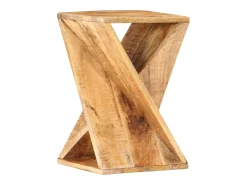 Mesa auxiliar de madera maciza de mango 35x35x55 cm ES679168