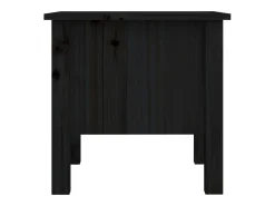 Mesa auxiliar de madera maciza de pino negro 40x40x39 cm