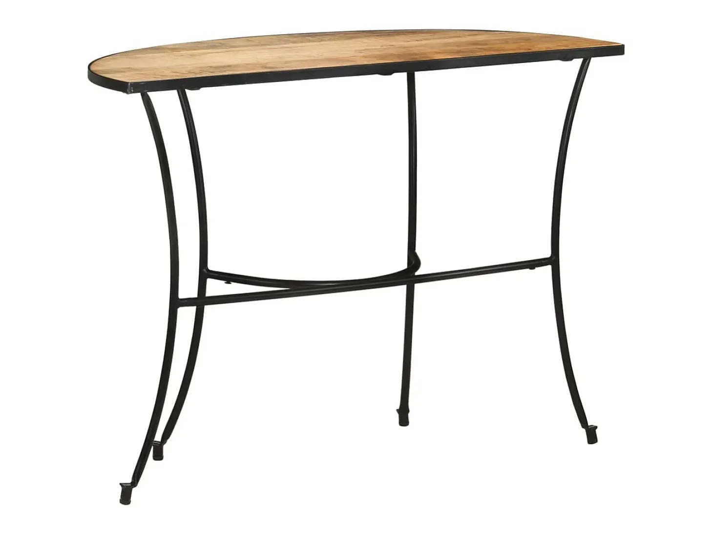Mesa auxiliar de madera maciza de mango 110x40x77 cm