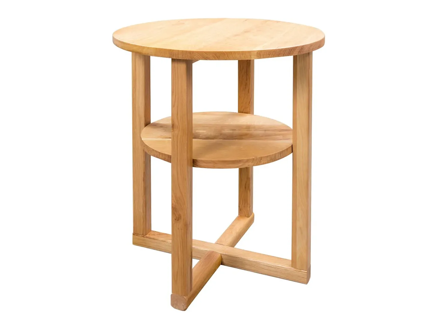 Mesa auxiliar de madera maciza de roble 40x50 cm