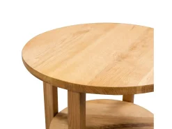Mesa auxiliar de madera maciza de roble 40x50 cm