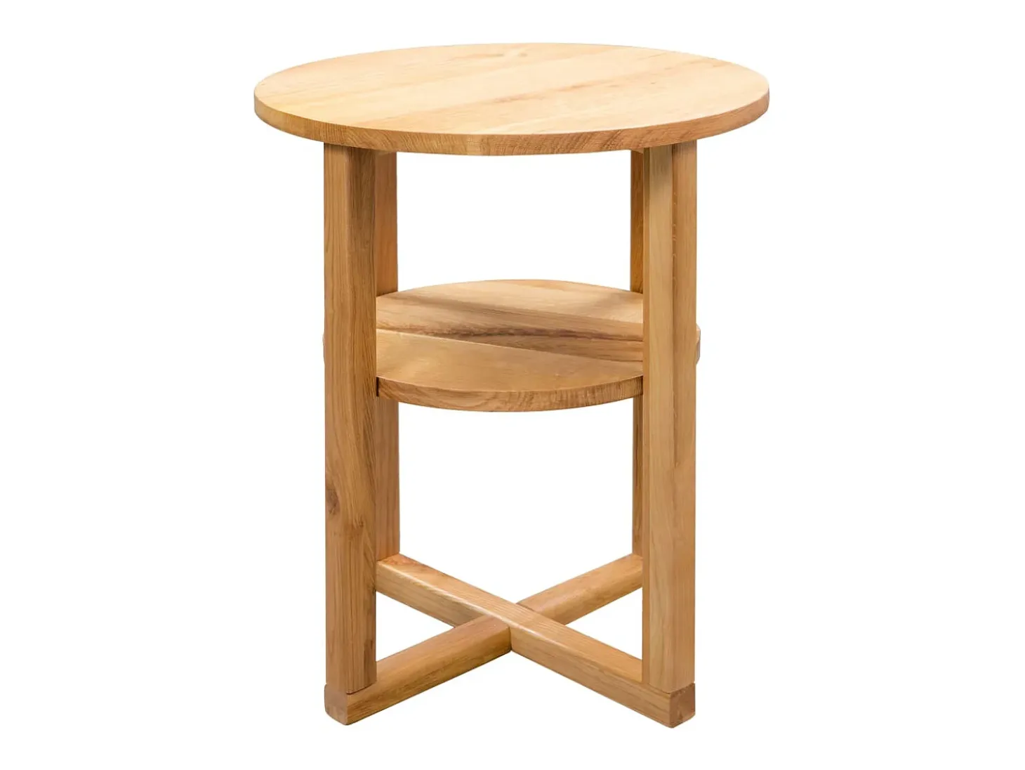 Mesa auxiliar de madera maciza de roble 40x50 cm