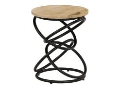 Mesa auxiliar de madera maciza de mango 40x50 cm