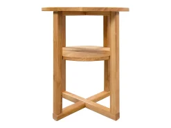 Mesa auxiliar de madera maciza de roble 40x50 cm