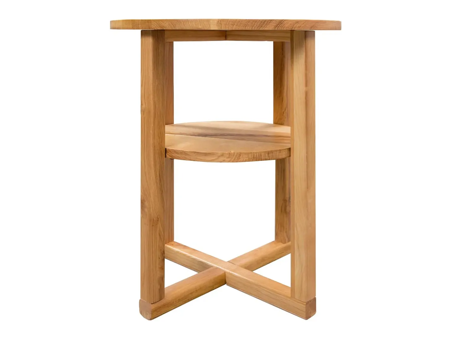 Mesa auxiliar de madera maciza de roble 40x50 cm