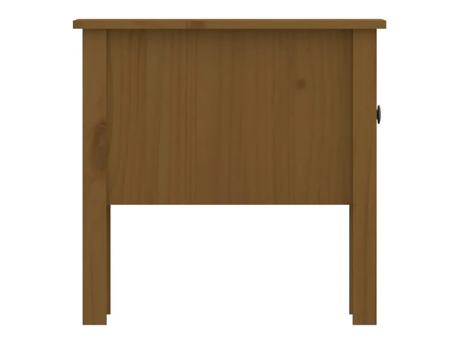 Mesa auxiliar de madera maciza de pino marrón miel 50x50x49 cm