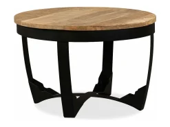 Mesa auxiliar de madera maciza áspera de mango 60x40 cm