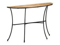 Mesa auxiliar de madera maciza de mango 110x40x77 cm