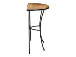 Mesa auxiliar de madera maciza de mango 110x40x77 cm