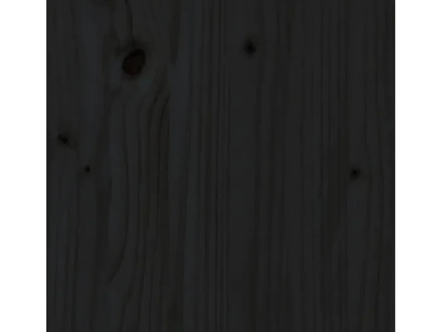 Mesa auxiliar de madera maciza de pino negro 50x50x49 cm