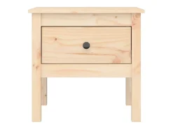 Mesa auxiliar de madera maciza de pino 50x50x49 cm