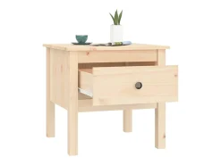 Mesa auxiliar de madera maciza de pino 50x50x49 cm