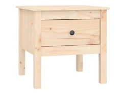 Mesa auxiliar de madera maciza de pino 50x50x49 cm