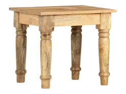 Mesa auxiliar de madera maciza de mango 43x43x40 cm