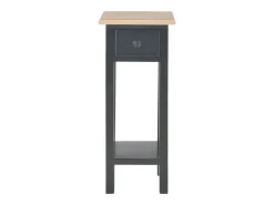 Mesa auxiliar de madera negro 27x27x65,5 cm