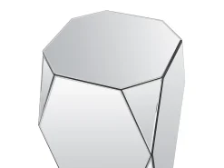 Mesa auxiliar de MDF, espejo y acero inoxidable - Color: plata - SIGRID