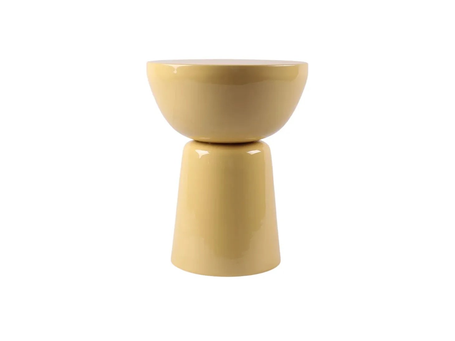 Mesa auxiliar de metal - Amarillo claro brillante - MENIRO