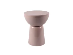 Mesa auxiliar de metal - Rosa claro brillante - MENIRO