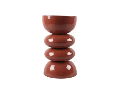Mesa auxiliar de metal - Terracota brillante - GALENI