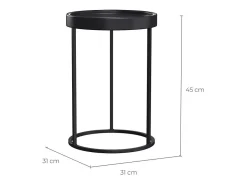 Mesa auxiliar de metal negro (juego de 2) - Swan