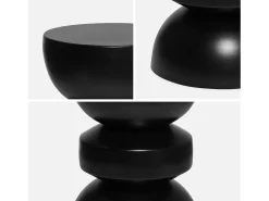 Mesa auxiliar de metal negro