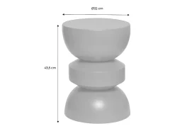 Mesa auxiliar de metal negro