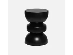 Mesa auxiliar de metal negro