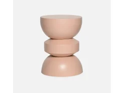 Mesa auxiliar de metal nude