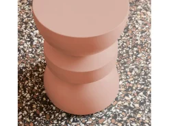 Mesa auxiliar de metal nude