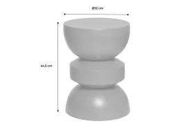 Mesa auxiliar de metal nude