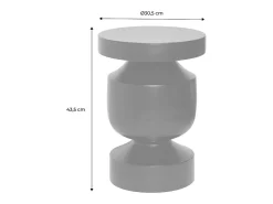 Mesa auxiliar de metal rosa