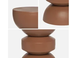 Mesa auxiliar de metal terracota