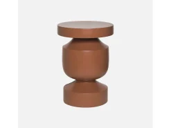 Mesa auxiliar de metal terracota