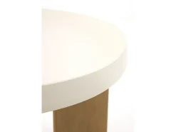 Mesa auxiliar de metal y madera