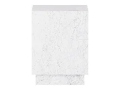 Mesa auxiliar de mármol – blanco – Heron Low