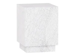 Mesa auxiliar de mármol – blanco – Heron Low