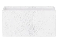 Mesa auxiliar de mármol – blanco – Crow Wide