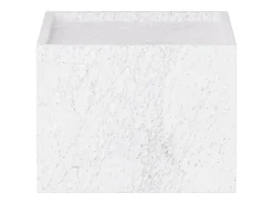 Mesa auxiliar de mármol – blanco – Crow Wide