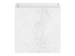 Mesa auxiliar de mármol – blanco – Crow