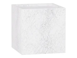 Mesa auxiliar de mármol – blanco – Crow