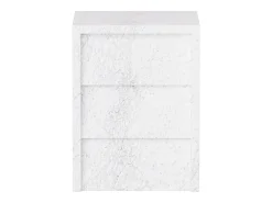Mesa auxiliar de mármol – blanco – Pelican