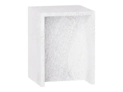 Mesa auxiliar de mármol – blanco – Falcon