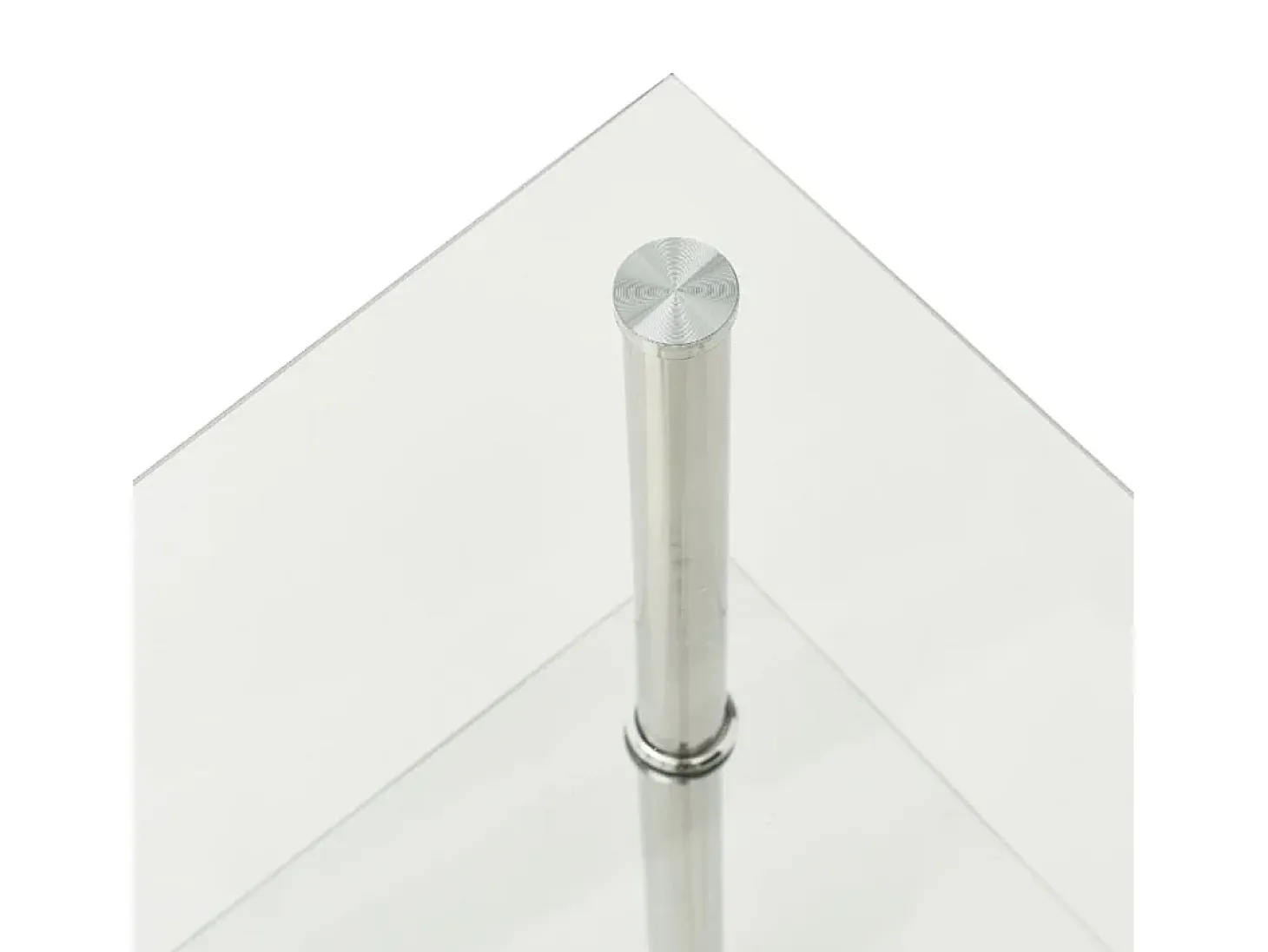 Mesa auxiliar de ordenador vidrio transparente 38x38x50 cm